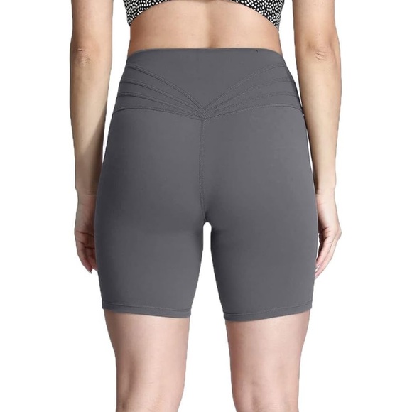 Aoxjox Trinity Workout Biker Shorts 6” • Small • Iron Grey - Picture 4 of 6
